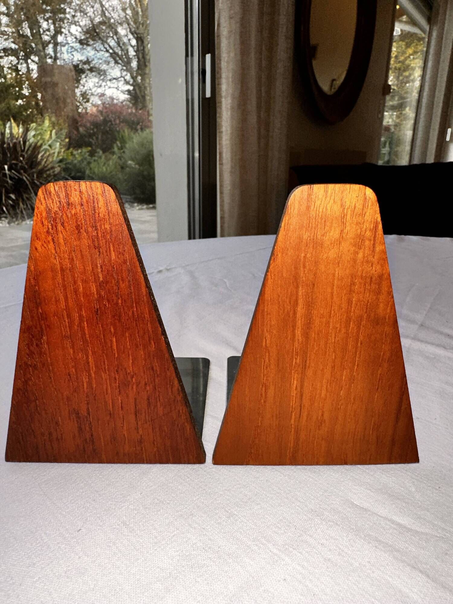 Teak and metal bookends by Kai Kristiansen