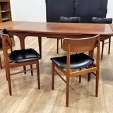 Teak table and 6 chairs