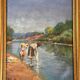 Édouard Cortes, (1882-1969), “Washerwomen”, oil on canvas