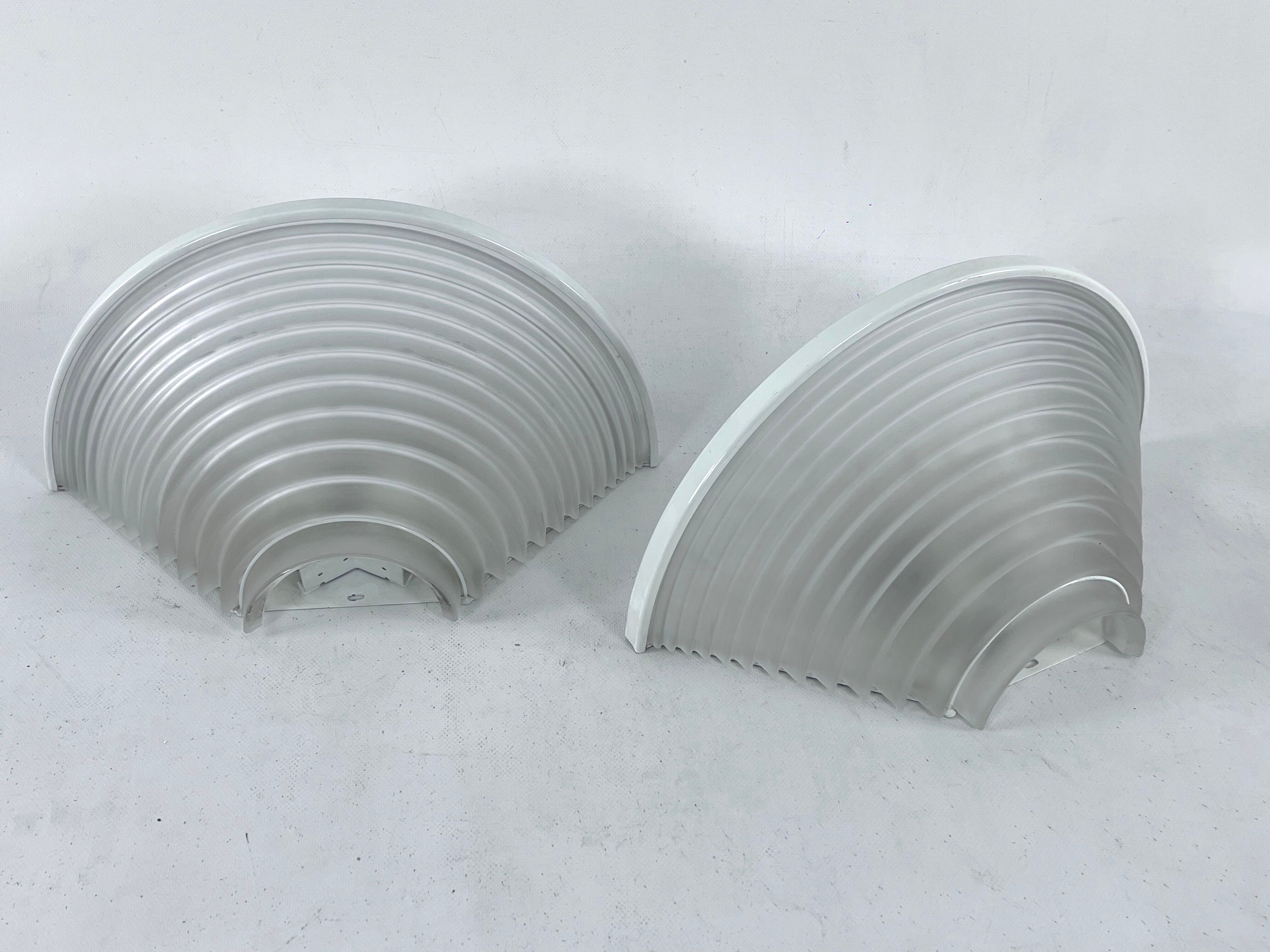 Vintage Pair of Egisto 38 sconces by Angelo Mangiarotti for Artemide. Italy 1980s