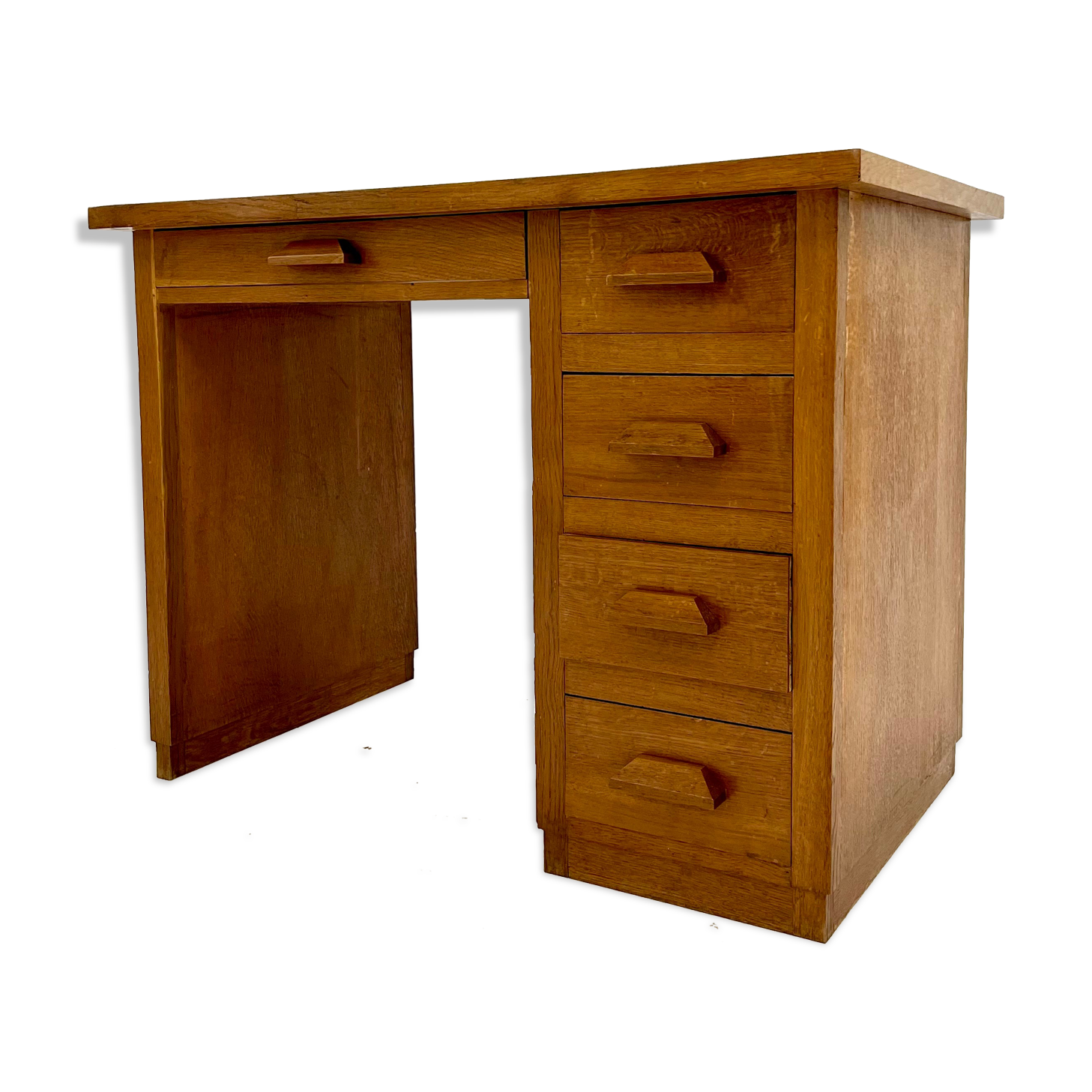 Vintage desk in solid oak 1950s