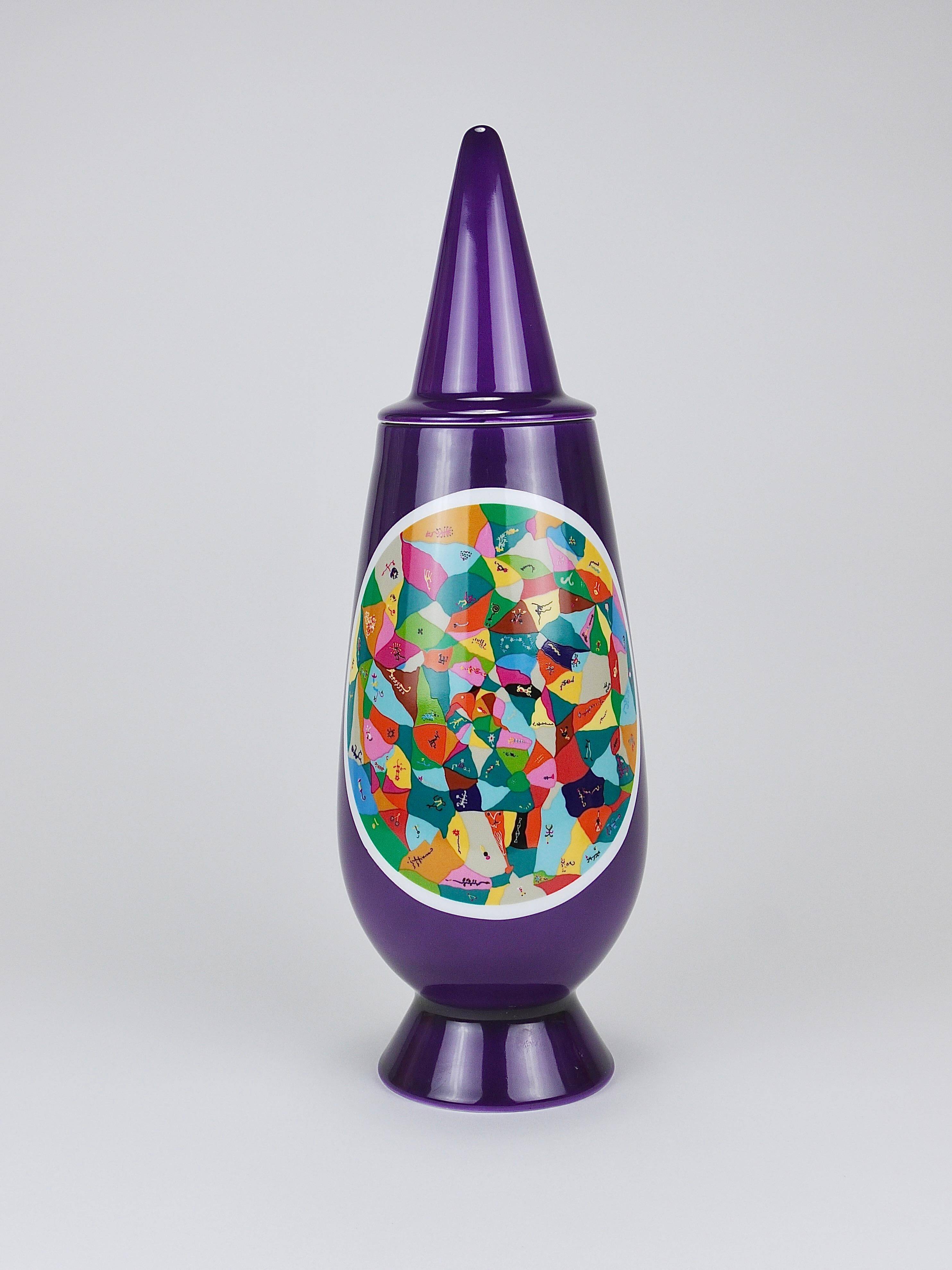 Alessandro Mendini x Luigi Ontani Limited Vase with Lid 100% Make-Up, Alessi, 1992