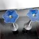 Pair of floral brutalist candlesticks by david marshall, 1980, spain