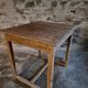 Table de ferme française ancienne en chêne avec tiroir latéral