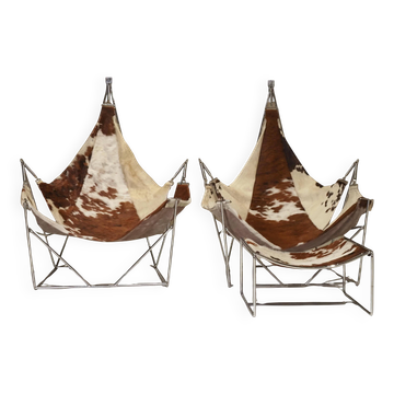 Chaises longues et hamac de David par Odile Mir, France 1972