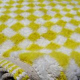 Yellowza checkerboard rug 182x132cm