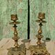 Pair of antique brass candlesticks – Napoleon III style