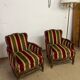 Pair of vintage convertible armchairs