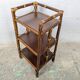 Small rattan and wood shelf