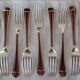 Lot of 73 Christofle cutlery, Talisman model, Chinese lacquer in Siena colour.