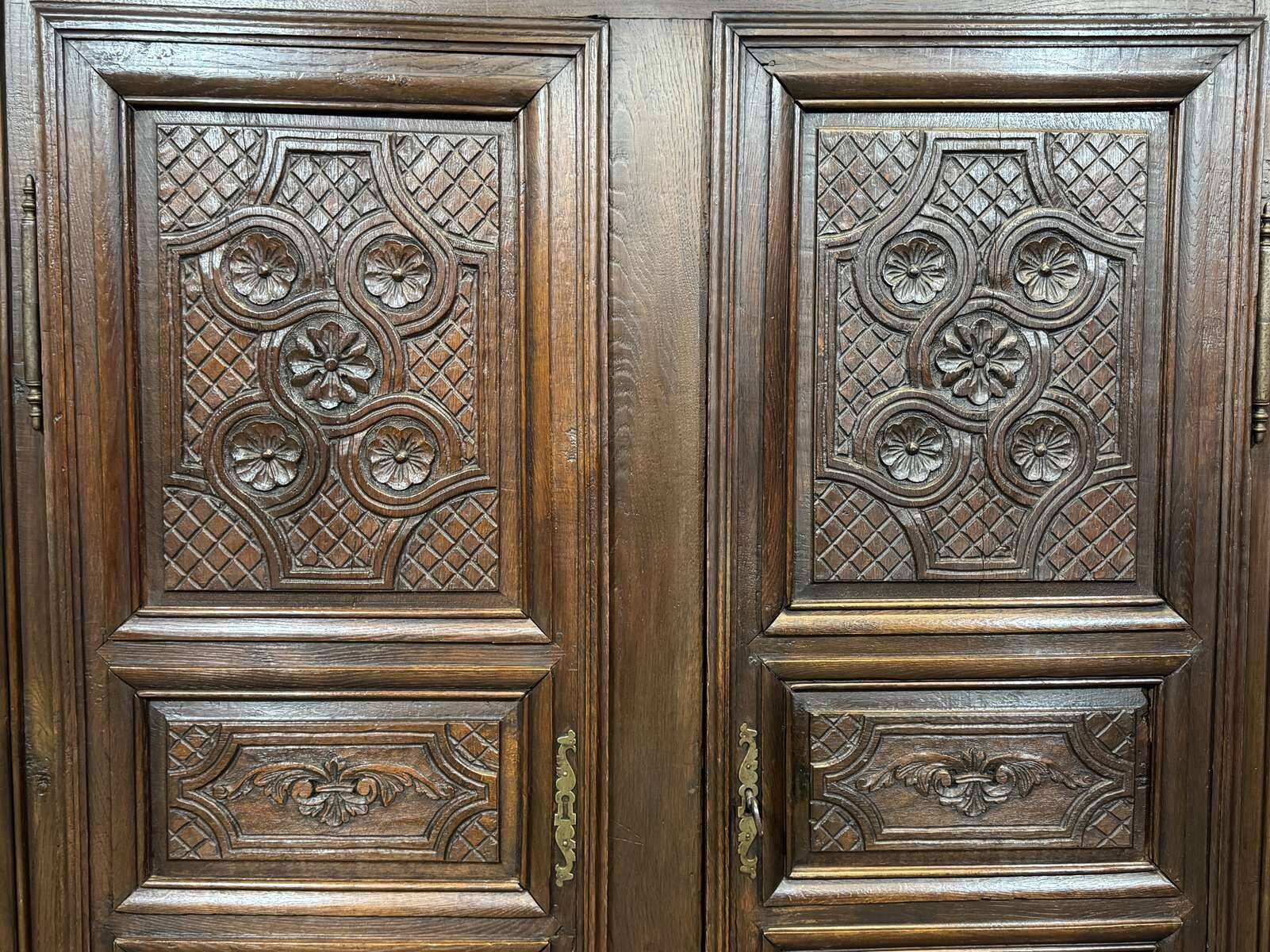 18th-century oak wardrobe