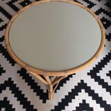 Round rattan coffee table
