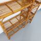 Bookcase vintage rattan shelf from the 60s