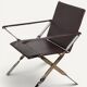 Pair of leather and chrome metal armchairs, Italy - 1970