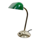 Lampe de banque en émail vert vintage, années 1950