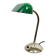 Lampe de banque en émail vert vintage, années 1950