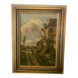 Paysage signé école