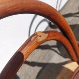 4 curved wooden bistro chairs