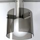 Veca, Italian vintage glass and chrome chandelier
