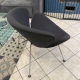 Orange slice armchair 437 by pierre paulin for artifort, grey, 1980.