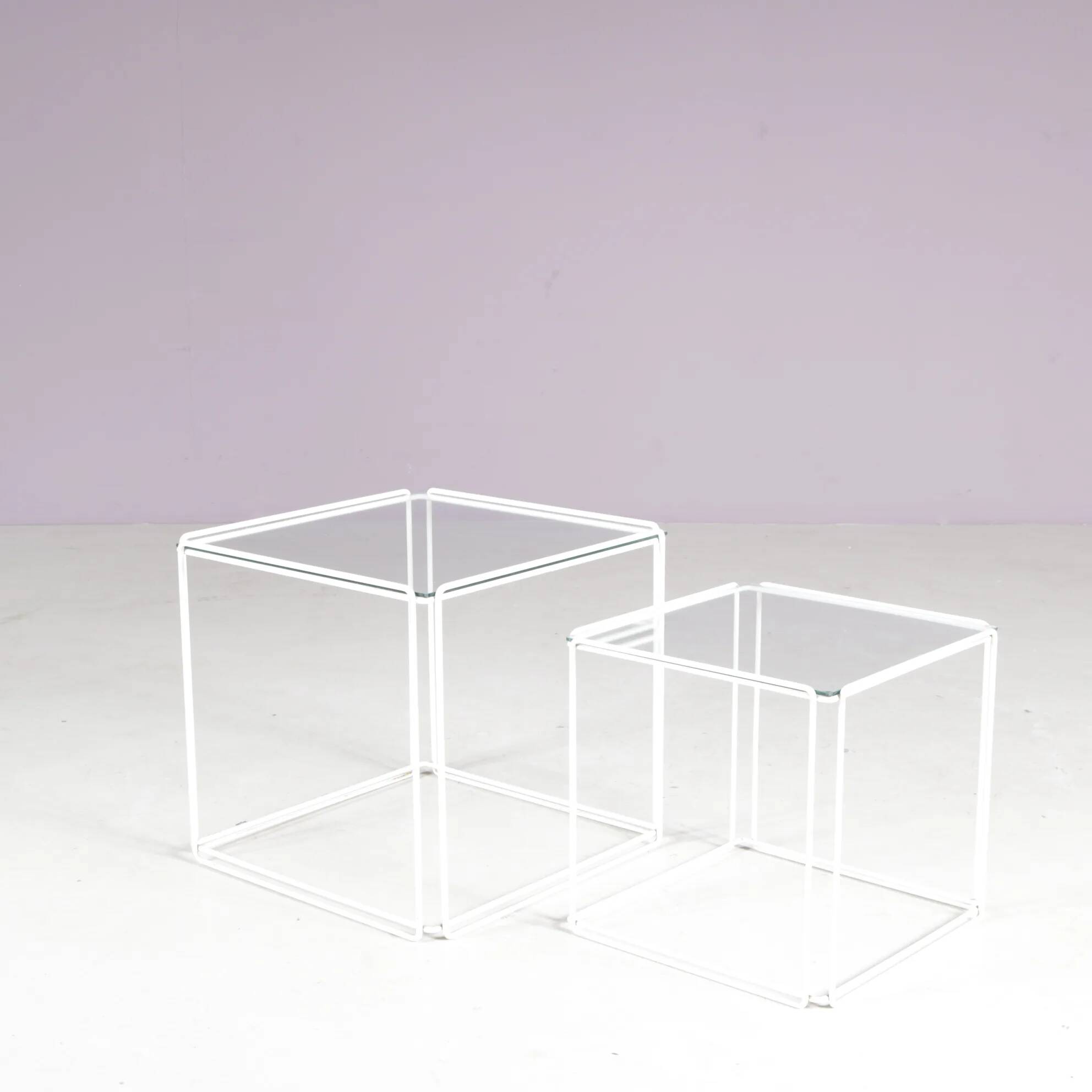 1960s pair of “Isocele” side tables by Max Sauze, France