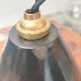 Enamelled sheet metal cone pendant light