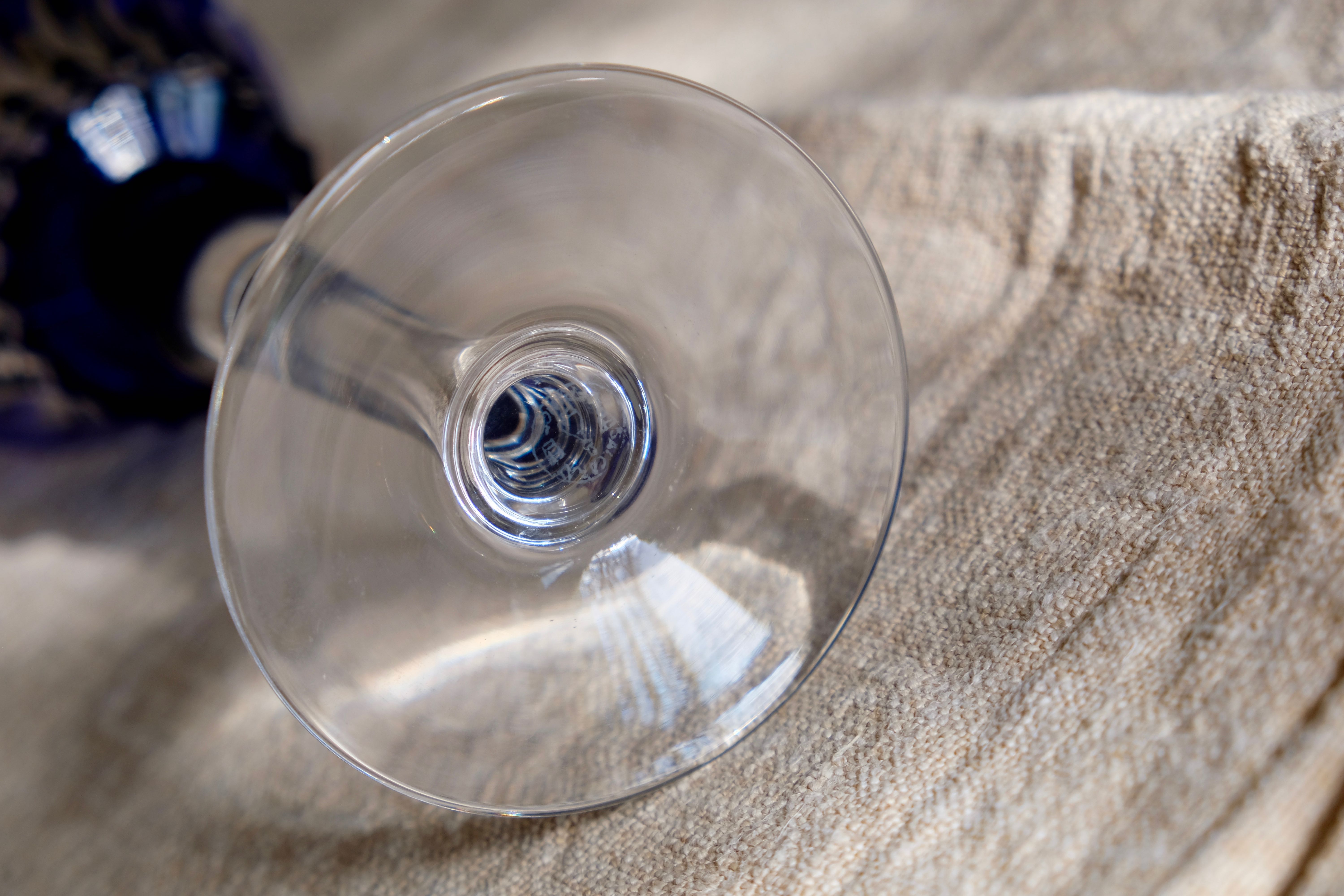 6 Baccarat glasses Piccadilly Model in colored crystal