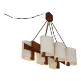 Teak & Perspex granite chandelier (60s)