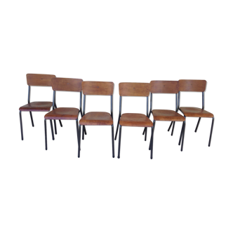 Set of 6 chairs by Jacques Hitier