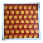 Screenprint on paper - Jim Bird - Tribute to Vasarely