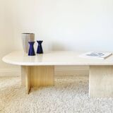 Table basse en travertin (Roche Bobois)