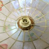 Vintage mother-of-pearl and brass pendant/chandelier