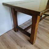 Solid oak farmhouse table + 4 chairs