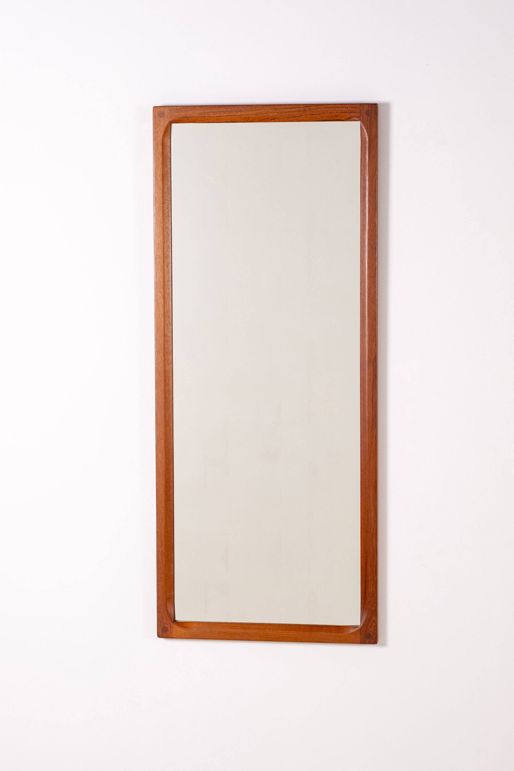 Aksel Kjersgaard Teak Mirror Model 165, 1960s Denmark