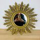 Miroir soleil doré italien années 60 résine