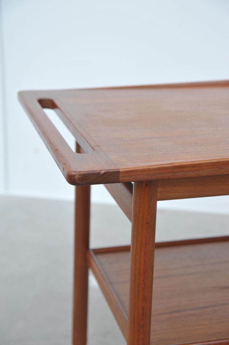 Danish teak serving trolley in the style of Arne Vodder, 1960s