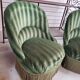 Pair of vintage toad armchairs 50s