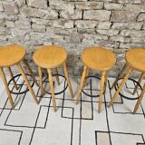 Set of 4 vintage bar stools 1970"
