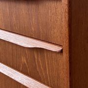 Danish vintage set of chest of drawers and mirror, teak, 1960s