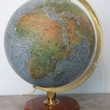 Globe terrestre années 50/60 pied en bois