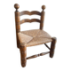 Chaise paille / bois dlg de Clarles Dudouyt