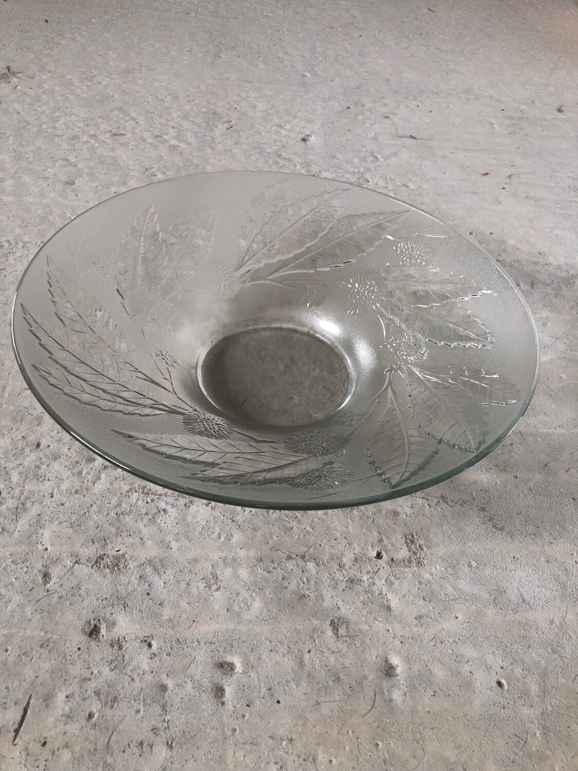 Soulnioi Assiette Fleur Verre Cristal - Plateau Dessert 20cm Vert Lac