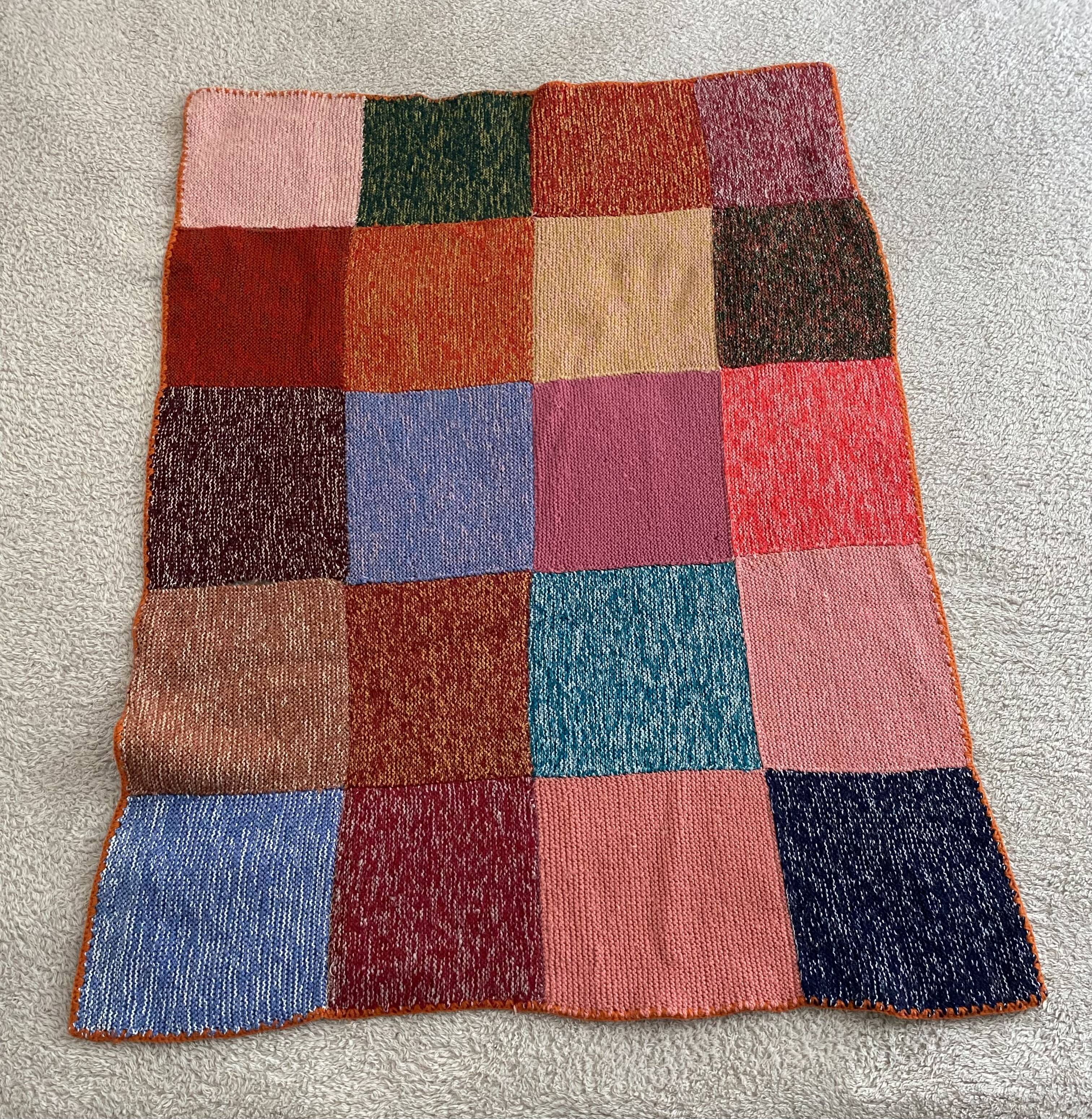 Wool patchwork blanket