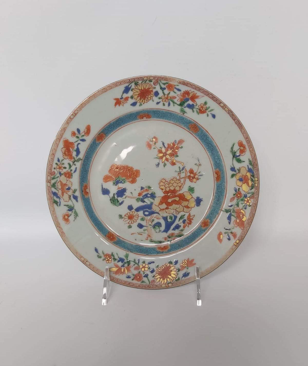 Pair of China porcelain plates, India Company, 19th