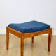 Stool seat navy blue structural fabric Art Deco - 2 pieces available