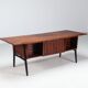 Scandinavian executive desk in rosewood with bar Denmark 1960