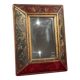 Old Italian mirror, eglomise glass in pareclose, recent central mirror