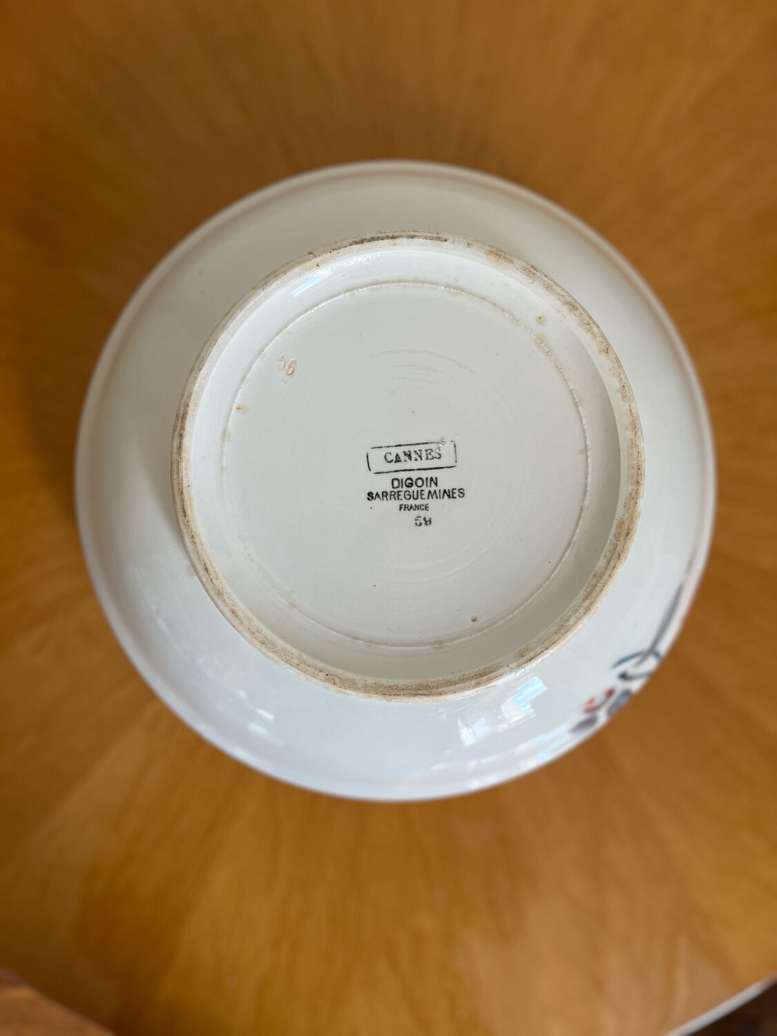 Salad bowl Digoin Sarguemines model Cannes