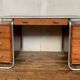 Bureau bauhaus vintage tubulaire annee 1930 en acajou
