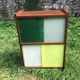 Vintage 60s storage display case with sliding windows